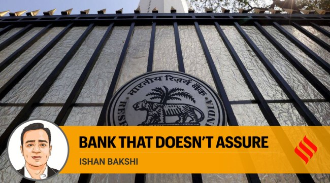 The RBI has projected the economy to grow at 6.4 per cent in 2023-24. This is only 0.6 per cent lower than the 7 per cent growth expected in 2022-23. (Express Photo)
