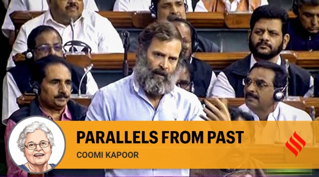 Congress MP Rahul Gandhi speaks in the Lok Sabha during Budget Session of Parliament. (PTI Photo)