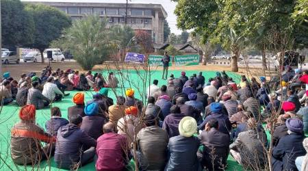 pau teachers protest, indian express