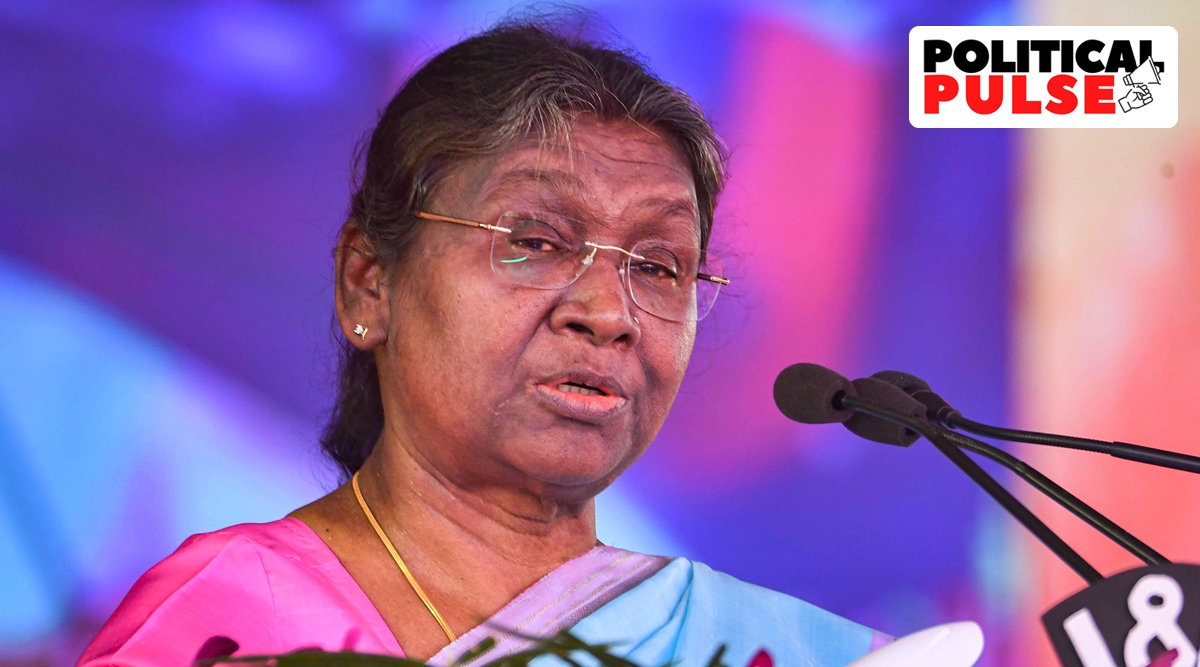 President Droupadi Murmu speaks during the Foundation Day celebrations of 'Jnanaprabha Mission', in Bhubaneswar. (PTI)