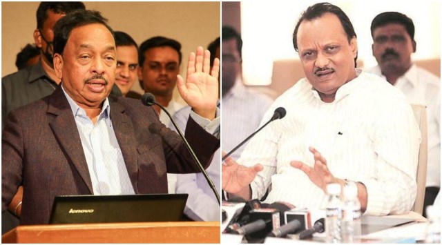 Union MSME minister Narayan Rane and Maharashtra Opposition leader Ajit Pawar. (File)

