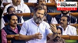 Rahul Gandhi speaks during the Budget Session of Parliament