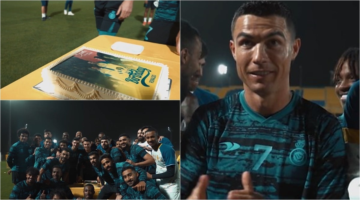 Watch Cristiano Ronaldo Cuts Cake Takes Part In Birthday Celebrations With Al Nassr Teammates