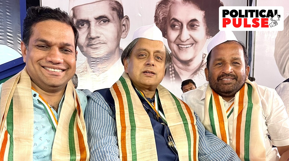 Congress MP Shashi Tharoor at the AICC plenary in Raipur. (Photo: Twitter/@ShashiTharoor)