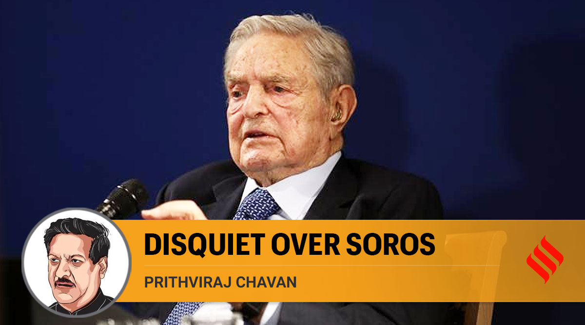 Prithviraj Chavan writes Disquiet over Soros