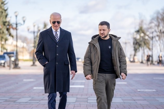 Zelenskyy has been pushing the US and European allies to provide fighter jets and long-range missile systems known as ATACMS — which Biden has declined to provide so far. (Twitter/POTUS)