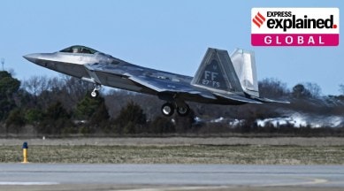 An f-22 fighter jet