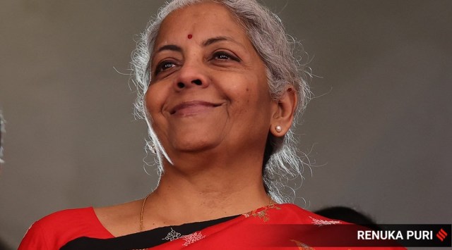 Nirmala Sitharaman in an interview with the Indian Express