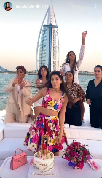 Inside Nora Fatehi's 31st birthday: Actor throws a yacht party in Dubai,  cake has her sitting on a throne. Watch | Entertainment News,The Indian  Express