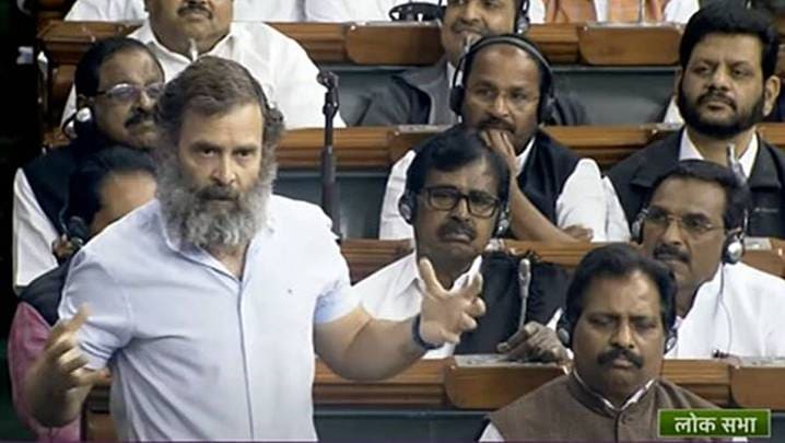 Rahul Gandhi speaks in Lok Sabha, questions Gautam Adani's meteoric rise