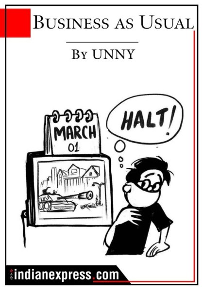 Indian Express Unny cartoon