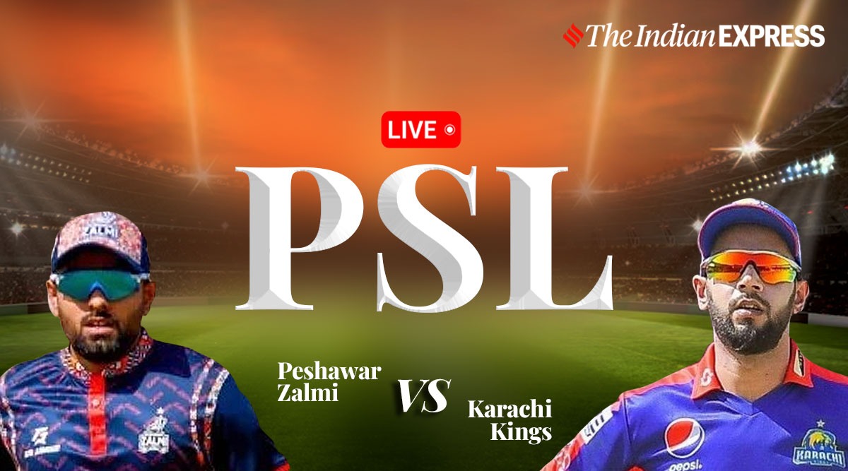 Karachi Kings vs Peshawar Zalmi Live Score: 100 up for Peshawar, fifty up for Babar Azam and Kohler-Cadmore