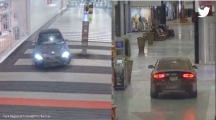 'Reminds of The Blue Brothers': Two suspects crash into Canada mall with stolen Audi A4