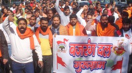 bajrang dal protests in gurgaon