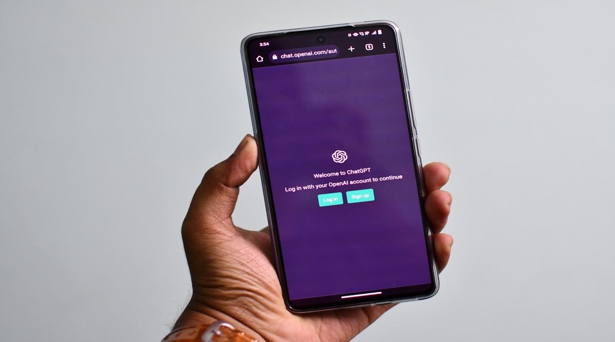 ChatGPT can be used on both Android and iOS devices for free (Image credit: Vivek Umashankar / Indian Express)