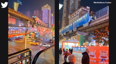 Erick Solheim tweets, China Chongqing, viral videos china, viral city videos, indian express