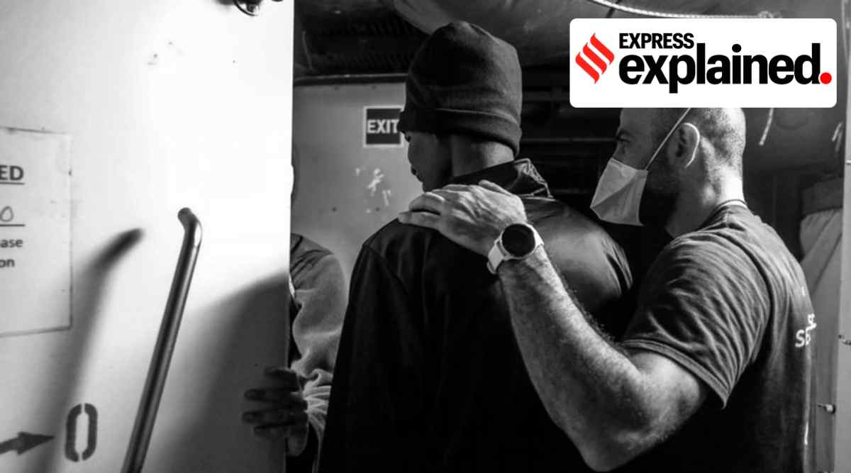 Astoun, a former refugee from Syria, now works as a rescue worker.