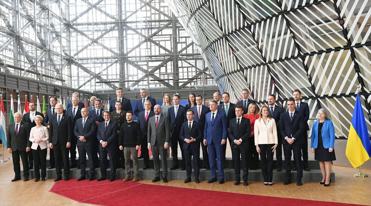 The European Union has approved a tenth package of Russia sanctions on the anniversary of Moscow's invasion of Ukraine, the Swedish EU presidency said. (Twitter/@sweden2023eu)