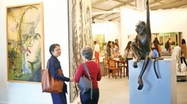 India Art Fair, India Art Fair opens to public, art exhibition delhi, Delhi news, New Delhi, Indian Express, current affairs