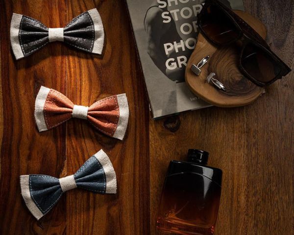 Pinatex bow ties by Studio Beej
