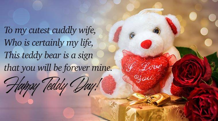 Happy teddy store day for wife