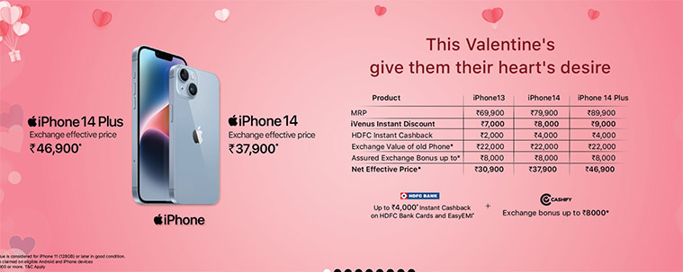 Apple, Apple iPhone 13, iPhone 13 discount, iPhone 13 Valentines Day discount, iPhone 14 discount, iPhone 14 Plus vs iPhone 14