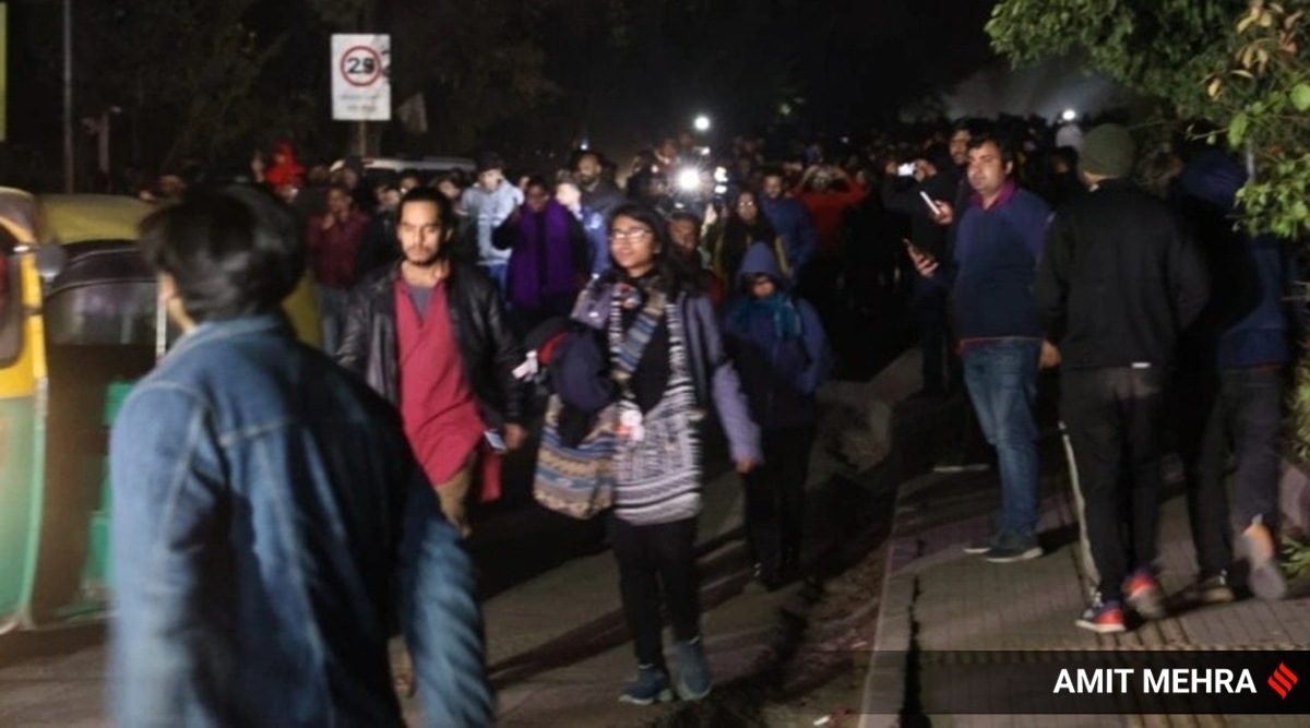 The altercation happened around 9 pm on Sunday at Teflas in the JNUSU office, following which the ABVP claimed that they marched towards the gate. (Express file photo, representational)