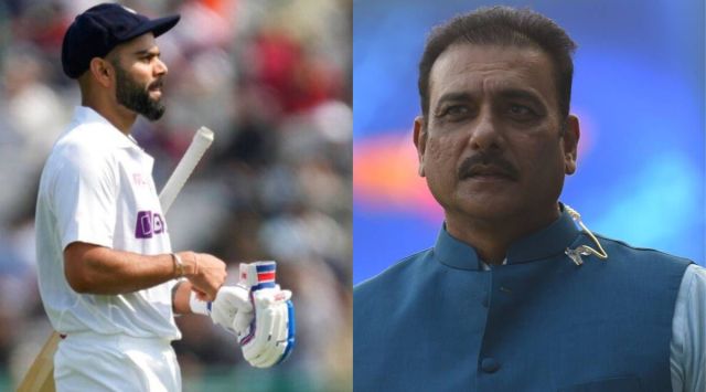 Indian batter Virat Kohli on the left and Ravi Shastri on the right. (FILE)