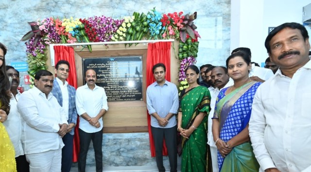 The facility, with an investment of Rs 500 crore, is Welspun’s second investment in the same vicinity after setting up a flooring facility valued at Rs 1,500 crore two years ago. (Twitter/@MinisterKTR)