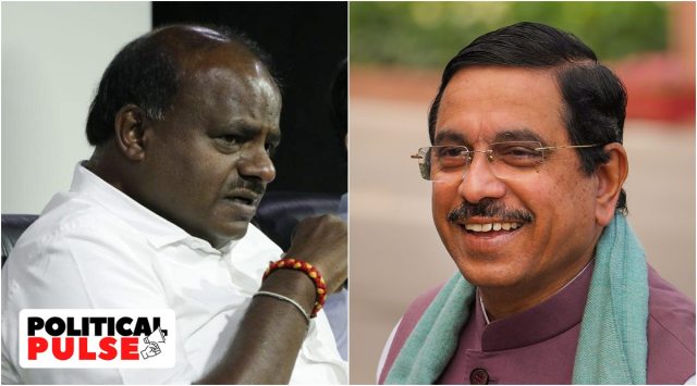 JD(S) leader H D Kumaraswamy (left) and BJP's Pralhad Joshi (Facebook/PTI)