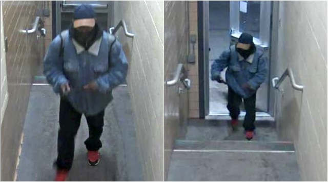 This image from surveillance video shows a suspect whom authorities are looking for in connection with multiple shootings at the university late Monday, Feb. 13, 2023, in East Lansing, Michigan. (Courtesy of MSU Police and Public Safety via AP)