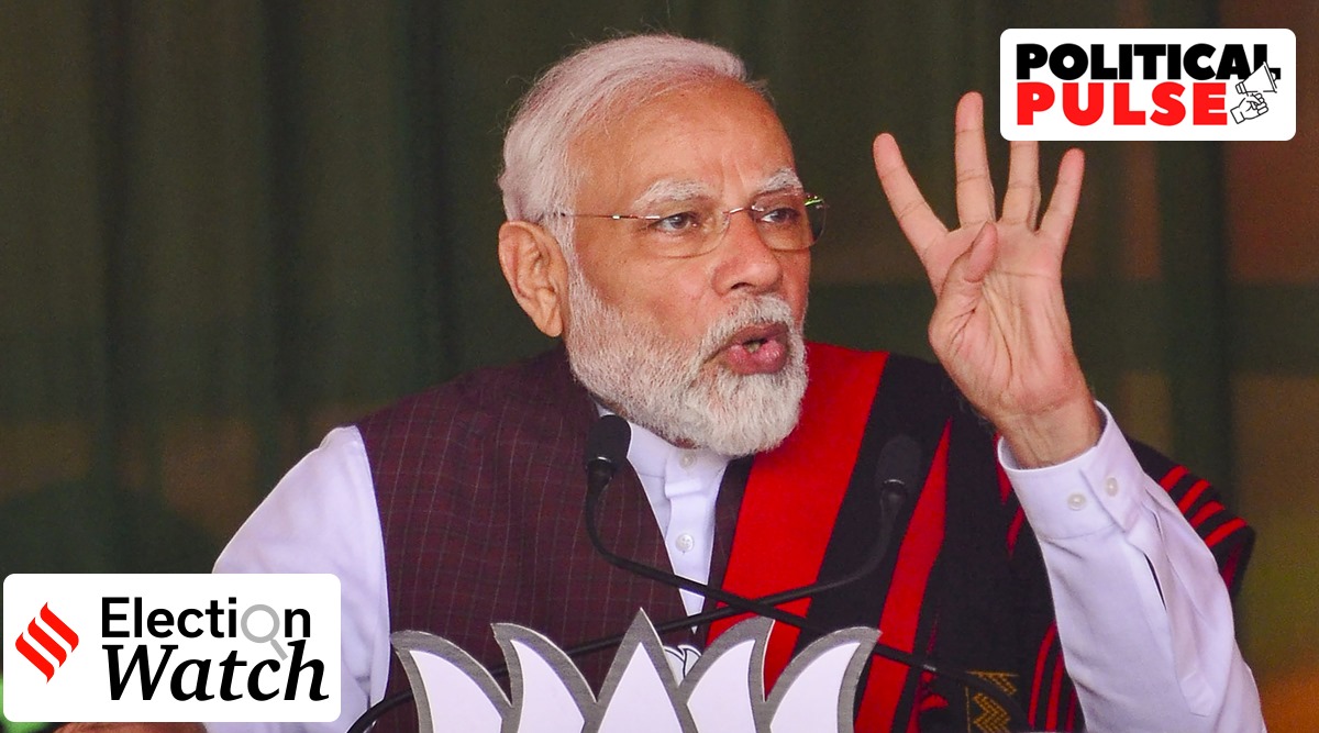 Prime Minister Narendra Modi addresses a public rally ahead of the Nagaland Assembly election in Chumukedima, Nagaland (PTI)