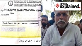 Tukaram Chavan (right) received a cheque of Rs 2 (left) after deduction of expenses for his 500-quintal produce at Solapur.