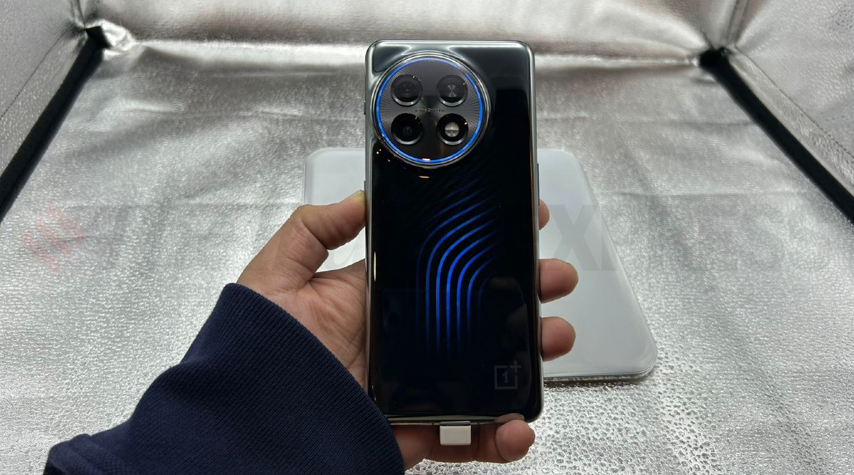 OnePlus 11 Concept features PC-like liquid cooling system (Image credit: Anuj Bhatia / Indian Express)
