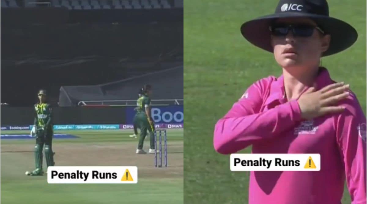 Watch England Awarded Five Penalty Runs In Womens T World Cup Match Vs Pakistan Cricket