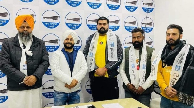 Deepak Goyal (third from left) was arrested on Tuesday. (Express Photo)