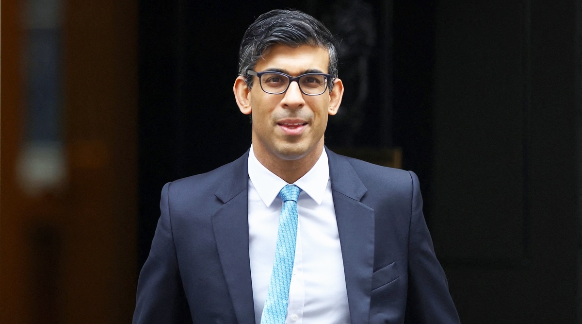 British Prime Minister Rishi Sunak looks on outside Number 10 Downing Street, in London, Britain, February 22, 2023. (Reuters)