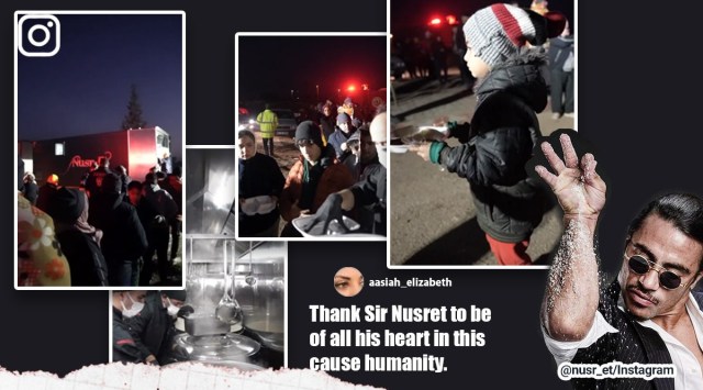 Salt Bae feeds turkey earthquake survivors