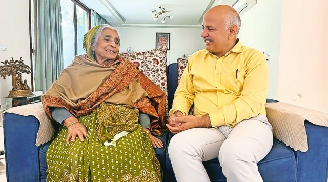 Earlier in the day, party leaders shared a photo of Sisodia with his mother