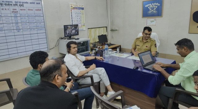 Sonu Nigam at Chembur police station.