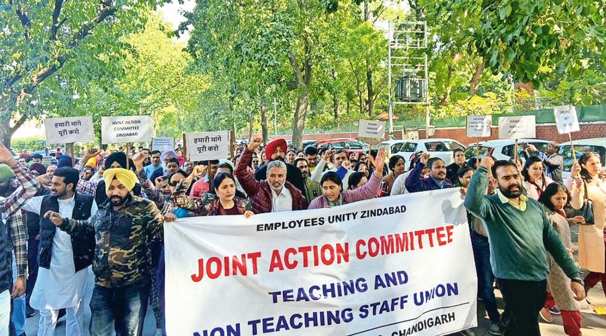 Panjab University (PU), central services, MCM-DAV College, Joint Action Committee, Punjab news, Chandigarh, Indian Express, current affairs