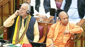 Akhilesh Yadav, Uttar Pradesh Assembly, Assembly budget session, UP budget, Yogi Adityanath, Anandiben Patel, Lucknow news, Uttar Pradesh, Indian Express, current affairs