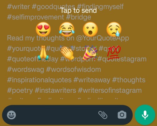 whatsapp status reactions