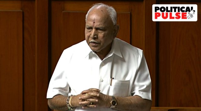 B S Yediyurappa addresses the Karnataka Assembly on February 22 (webcast.gov.in)