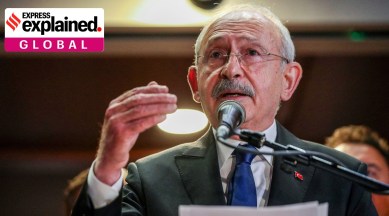Republican People's Party (CHP) leader Kemal Kilicdaroglu talks to media.