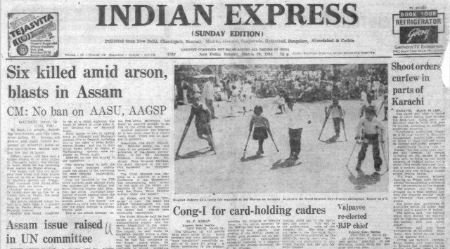 March 20, 1983, Forty Years Ago: Violence In Assam | The Indian Express