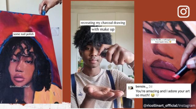 22-year-old self-taught South African artist uses makeup to paint stunning portraits