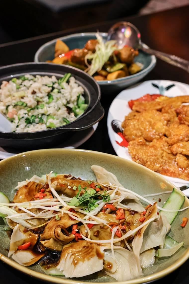 An assortment of dishes at Chao, a vegan restaurant in Taipei, Taiwan, on M