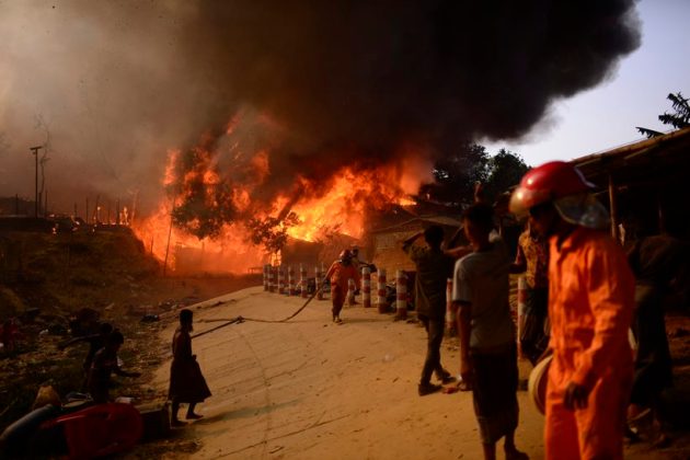 rohingya fire news, indian express