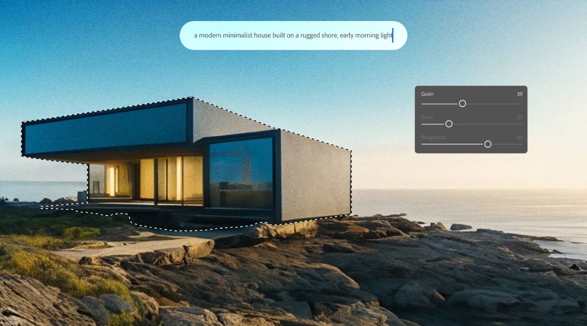 A visual representation of image editing using Adobe Firefly.